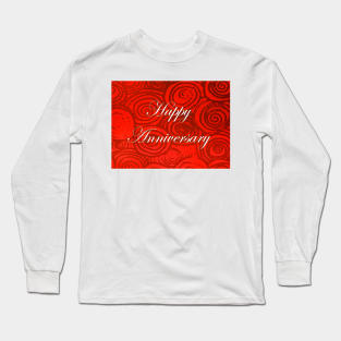 Anniversary Swirls Red Long Sleeve T-Shirt